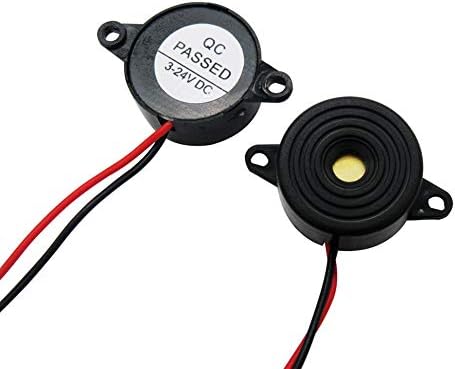 mxuteuk 6pcs DC 3-24V Wired Electronic Buzzer Alarm Sounder Speaker Beep Tone Continous Sound HF-2312-I