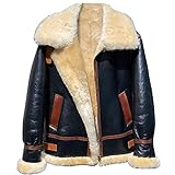 Choix de couleurs: La veste en peau de mouton et fourrure d'agneau B3 pour hommes est disponible dans une variété de couleurs pour convenir à tous les goûts et styles. Choisissez la couleur qui correspond le mieux à votre personnalité et à votre style.