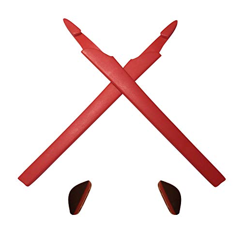 Manchons silicone rouge bleu pour lunettes Oakley Crosslink