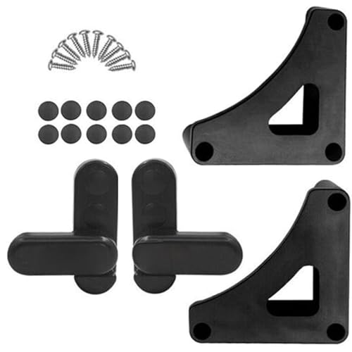 XUZIE Caravan Table Bracket Storage Kit - Security Retaining Mounting Kit with Screws for Stowage Table Accessories in Caravan, Motorhome, Campervan Table Accessories Black