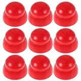 NOLITOY 10 Stück Rote Kunststoff mutterkappen für Spielplatzgeräte Schützende Schraubenabdeckungen Wetterfest Robust Geeignet für Außeneinsatz an Klettergerüsten und Spieltürmen