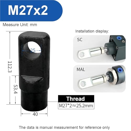 Pasador conector tipo I para reparar cilindros mecánicos MAL y MA 3