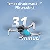 DJI Mini 4K, drone per adulti, fotocamera 4K HD, meno di 249 g, stabilizzatore 3 assi, trasmissione video 10 km, return automatico, resistenza al vento, 31 min di volo, C0, volo #4