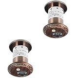 Lurrose 2 Stück Türklopfer Mit Klingel Sicherheits Türspion Türspion Sicherheits Guckloch Großer Betrachtungswinkel Türspion Türzubehör Türloch Zinklegierung