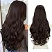 Clip in Hair Extension Brown Curly Curl Wave Full Head Long 24" 0.37lb 170g One Piece U part Synthetic Hairpiece For Women Natural Real Hair Piece Japan High Temperature Fiber(UH17#6 Dark brown)