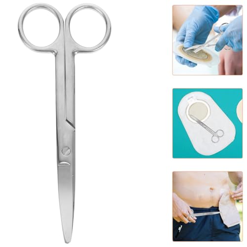 Healeved Edelstahl Ostomie-Schere 5.51 Zoll Mit Stumpfer Abgerundeter Spitze Für Sicheres Schneiden Von Ostomiebedarf Und -Taschenschere Für -Grundplatten