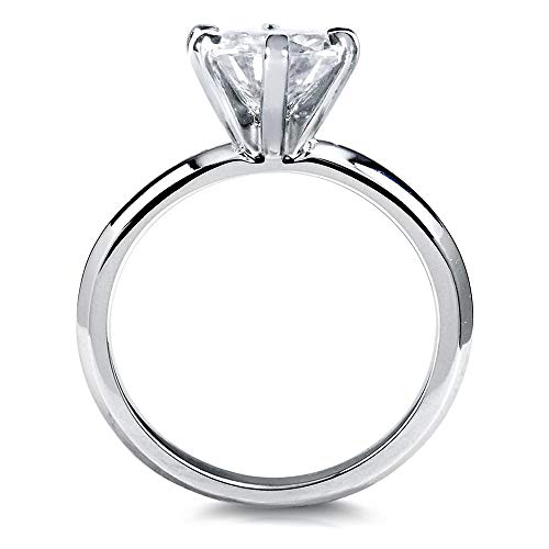 Kobelli Classic Solitaire Round Brilliant Moissanite Engagement Ring 2 Carats 14k White Gold2