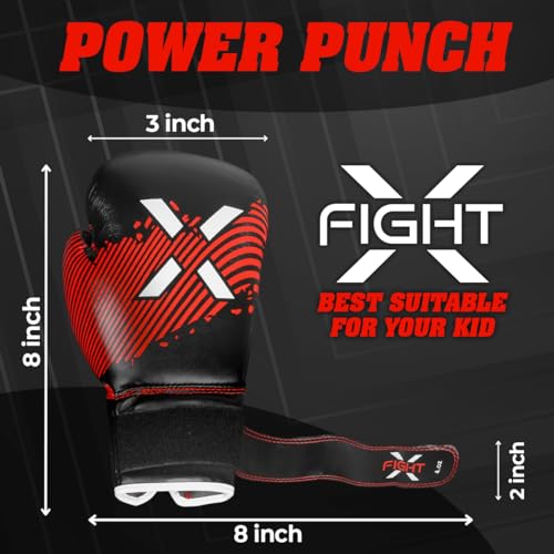 Image of Kids Boxing Gloves Junior 4oz, 6oz Training Boxing Gloves for Girls and Boys Fighter Boxing Gloves MMA PU Leather Sparring Boxing Gloves Set for Children
