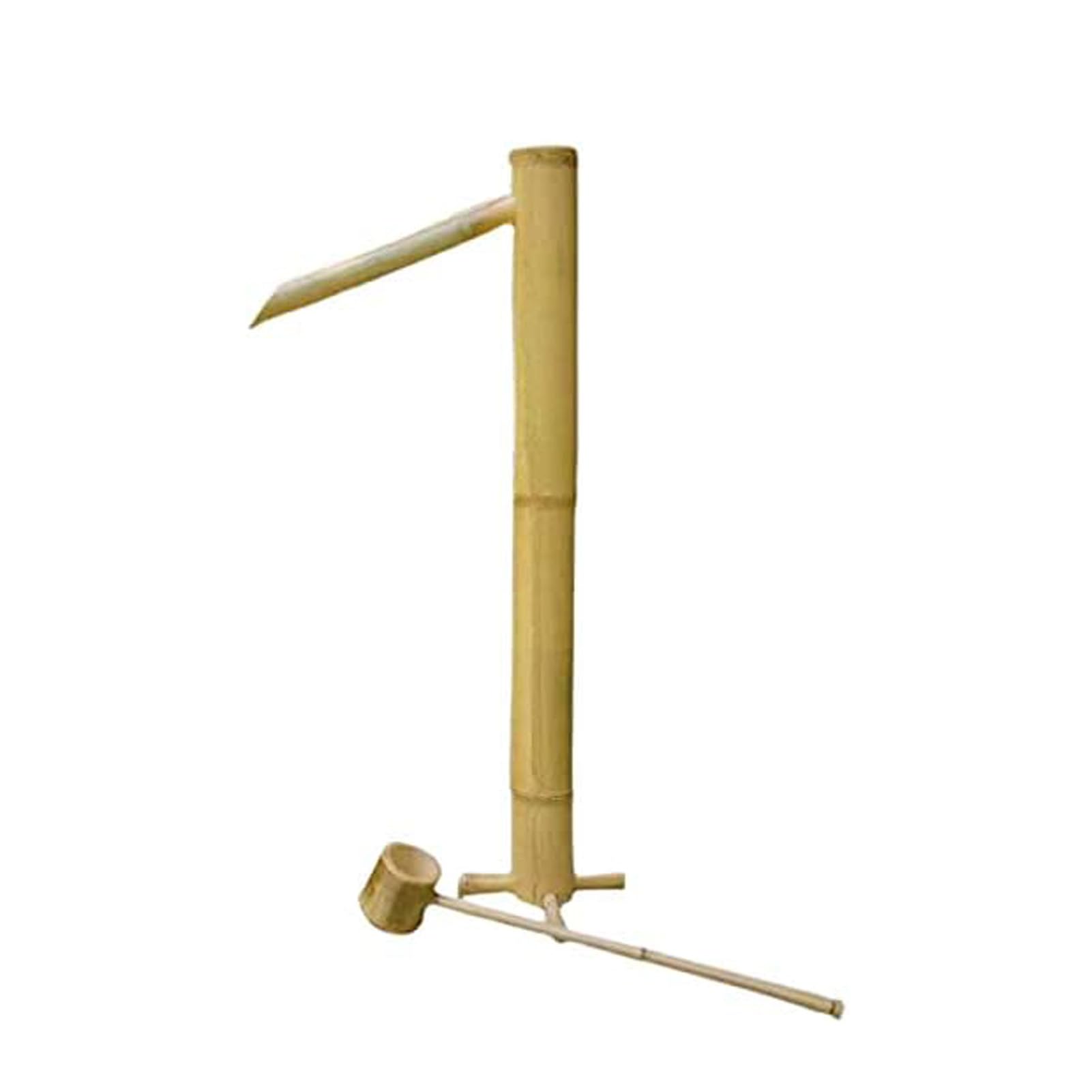asdchZen Handmade Bamboo Fountain Kit, Freestanding Zen Water Feature, Feng Shui Garden Ornament, Outdoor Circulation Fountain, For Lawn, Backyard, Patio, 35In