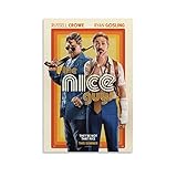 The Nice Guys - New Black Brothers Action Comedy Movie Poster Wall Art Paintings Canvas Wall Decor Home Decor Living Room Decor Aesthetic 24x36inch(60x90cm) Unframe-style