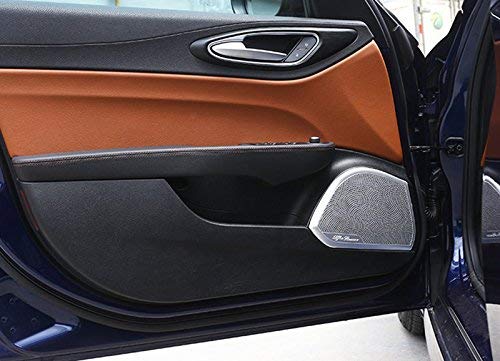 YIWANG Osłona obudowy obudowy głośnika samochodowego ze stopu aluminium 4 szt. do Giulia akcesoria samochodowe 2017-2019