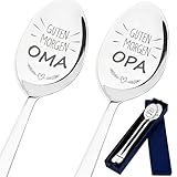 Ostergeschenke für Oma und Opa, 2 Stück Kaffeelöffel Geburtstagsgeschenk für Beste Großeltern, Muttertag Vatertag Weihnachten Jahrestag Geschenk für Oma und Opa 20CM