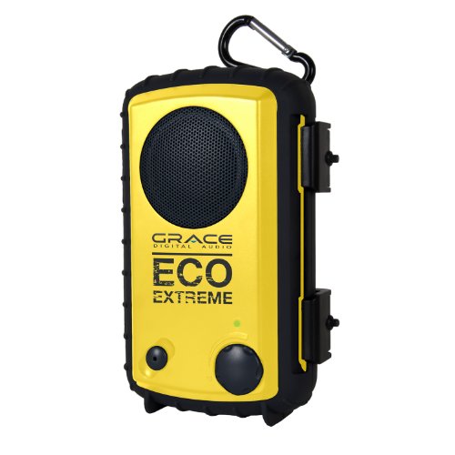 Grace Digital Eco Extreme 3,5 mm z wodoodpornym przenośnym etui głośnikowym - żółty