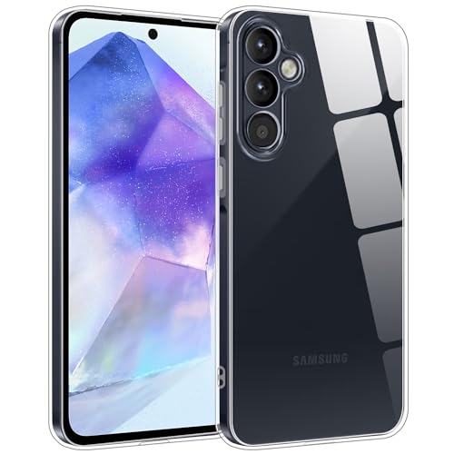 TENOC Phone Case for Samsung Galaxy A55 5G, Clear Case Shockproof Protective Bumper Slim Cover