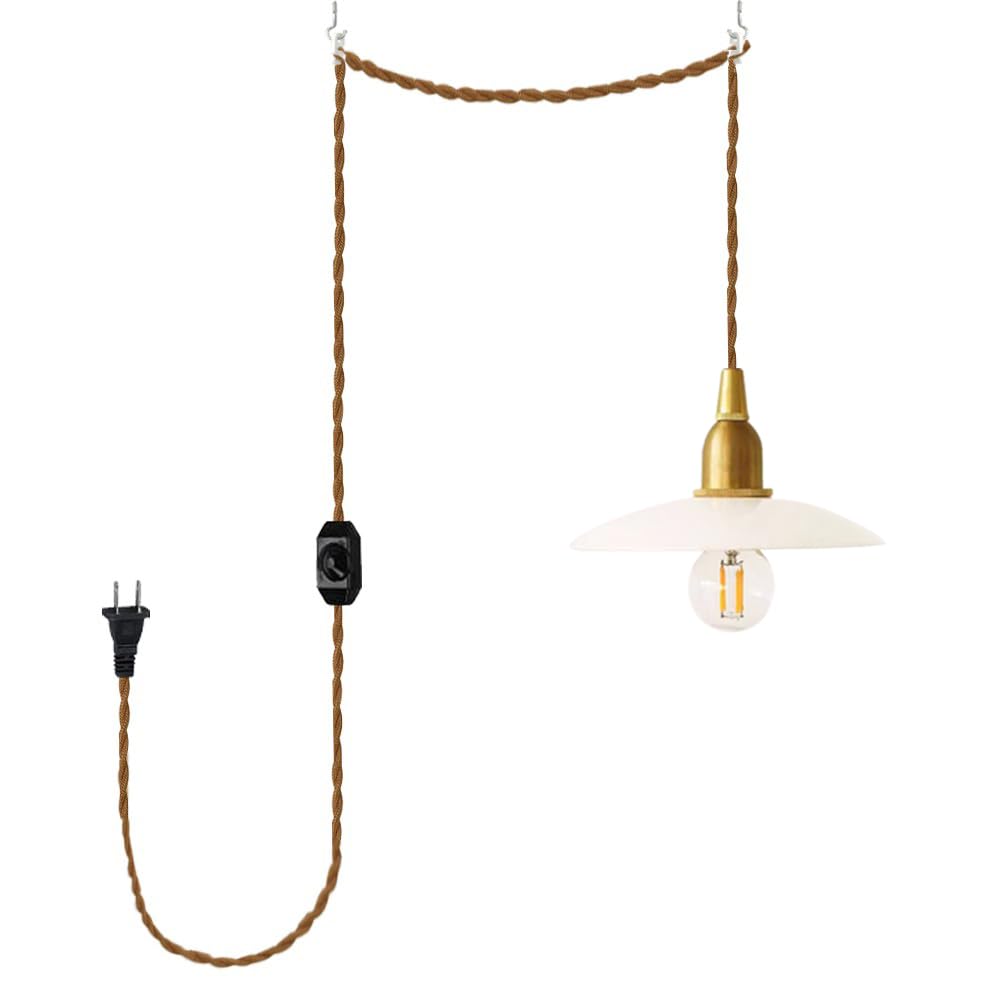 Amazon.co.jp : FSLiving ペンダントライト コンセント式 吊り下げ