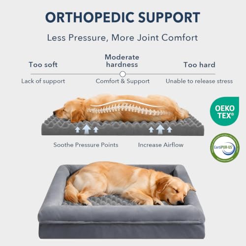 Image of Orthopedic Dog Bed Waterproof Pet Sofa for Large Sized Dogs