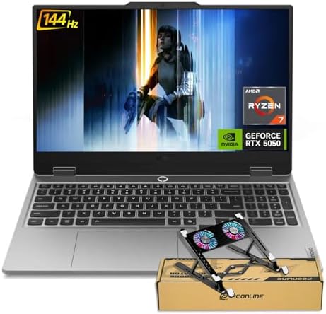 Lenovo LOQ RTX 5050 Gaming Laptop, 15.6" FHD 144Hz, AMD Ryzen 7 2...