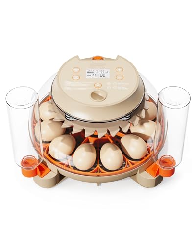 Innsky Incubators for Hatching Eggs,12 Egg Incubator with Automatic Egg Turning and Humidity Control, Chicken Egg Incubator with Temperature Control, Egg Candler