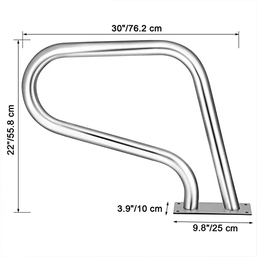 Barandilla de acero inoxidable para piscina con base robusta miniatura 6