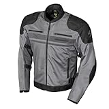 ScorpionEXO Vortex Air Men's Mesh Reflective Motorcycle Riding Jacket Abrasion Resistant with CE-Rated Armor (Dark Grey - Large)