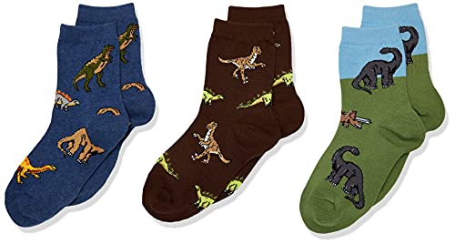 Jefferies Socks Boys 2-7 Dino Triple Treat Socks 3 Pair Pack
