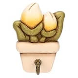 appendino thun girasole 5,3x1,9x7,3 cm THUN - Portastrofinacci 1 gancio vasetto di fiori Country Bloom - Ceramica,5,3x1,9x7,3 cm