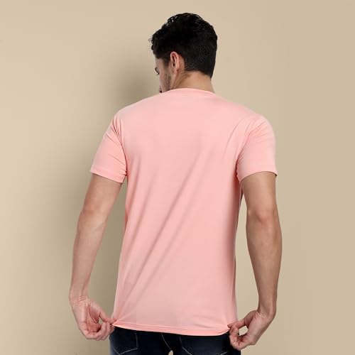 Image of ONE SKY Round Neck T Shirts for Men, Versatile Mens Wear, Mountain Print Round Neck Gents T-Shirt, Breathable, Pure Cotton Fabric, Relaxed Fit, Stylish & Durable, Easy to Care, Gift for Men