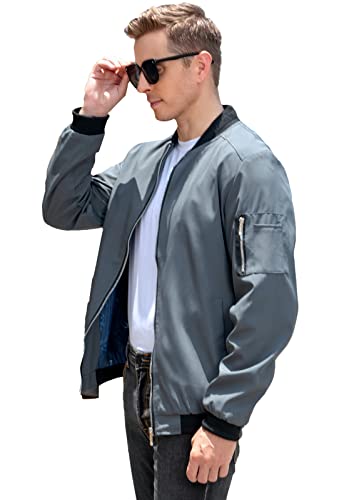 Men's Running Jacket Long Sleeve Slim Fit Lightweight Varsity Baseball Bomber Jackets Sportswear4
