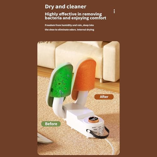 Secador eléctrico de calzado Pssopp blanco plegable con temporizador miniatura 7