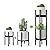 MUDEELA 2 Pack Indoor Plant Stands, 2 Tier Tall Plant Stand 30 inches, Mid Century Bamboo Plant Stand, Adjustable Plant Stand Fits Pot Size of 8 -12 inches, Pot & Plant Not Included