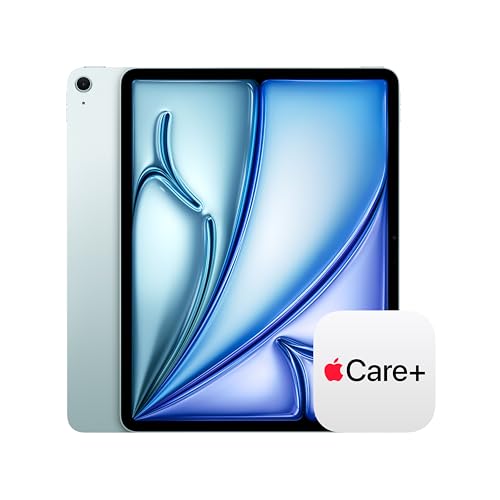Image of Apple iPad Air 13-inch (M4): Liquid Retina Display, 1TB, 12MP Front /Back Camera, Wi-Fi 7 with Apple N1, Touch ID, All-Day Battery Life - Blue with AppleCare+ (2 years)