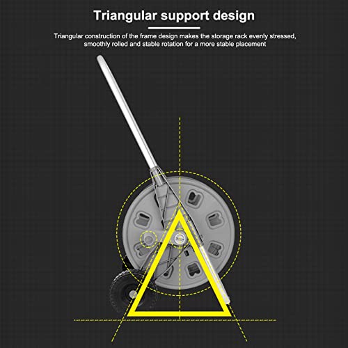Evtscan Portable Garden Hose Reel Cart, 2 Wheeled Hose Trolley Holds 196 Foot Hose Capacity, Aluminium Tube, Easy To Assemble, Keep Your Yard Neat And Tidy, For Watering Plants And Lawns, Washing Cars #TOP4