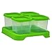 green sprouts Fresh Baby Food Unbreakable Cubes (4oz/4pk) | Store, carry, & serve homemade baby food | Lid provides leak-proof seal, Made from safer plastic, Embossed with measurements