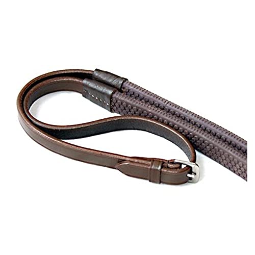 Rênes en cuir extra larges 147 cm pour grand cheval de selle