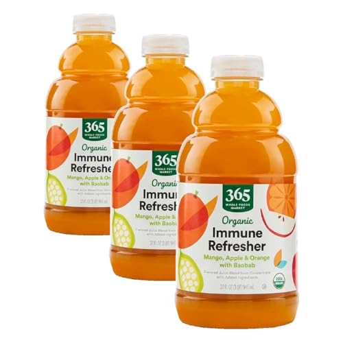 Image of Whole Foods Market, Juice Mango Apple Orange Baobab Organic, 32 Fl Oz (Pack of 3)
