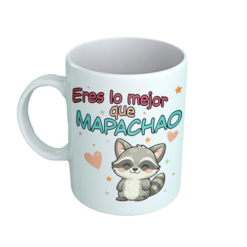 Taza Graciosa de Mapache “Eres lo Mejor que Mapachao” Mapachionas – Taza de Cerámica 350 ml – Regalo Original para Parejas, Aniversario y San Valentín