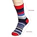 4 Pack Colorful Stripe Cotton Ankle CasualCrew Socks Vintage Style Sport Sock, Large