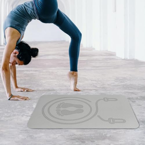 Estera antideslizante para cuerda de saltar para gimnasio en casa, protege el piso y la cuerda, alfombrilla de 60x40 cm, 8 mm de grosor, absorbe impactos para ejercicios de fitness miniatura 7