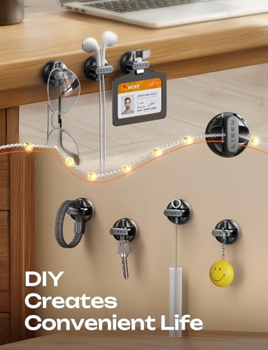 LISEN Magnetic Cable Clips 8-Pack Wire Tidy, Magnetic Cable Holder Office Desk Tidy Organizers and Accessories with 4 Extra Strong Adhesive Pads, Wire Clips for Home, Wall, Car, Bedside, Kitchen - Cosy Home Interiors LISEN Magnetic Cable Clips 8-Pack Wire Tidy, Magnetic Cable Holder Office Desk Tidy Organizers and Accessories with 4 Extra Strong Adhesive Pads, Wire Clips for Home, Wall, Car, Bedside, Kitchen - Image 8