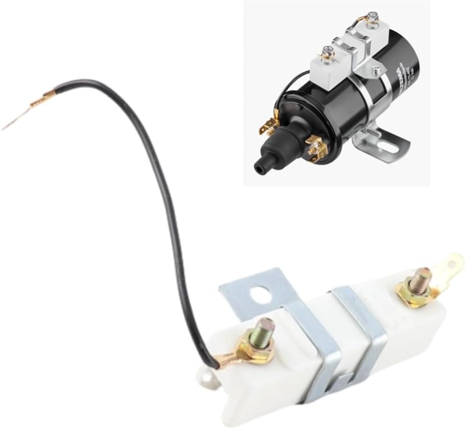 Ignition Coil Resistor,KIMISS Metal Ceramic Ignition Coil Ballast Resistor for 1.5 Ohm Classic Car for All 1.5 Ohm Coils