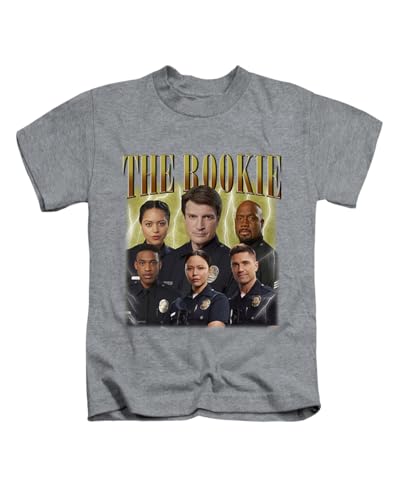 Montage The Rookie, Iconic Cool Trendy Novelty tv Fun Series Tee T-Shirt Funny Unisex T Shirt Top Heather Grey