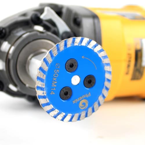 Klenbo 50mm Mini Diamond Saw BIade with Removable M14 FIange for Tile Granite Marble Stone Mini Diamond Cutting Disc Blade