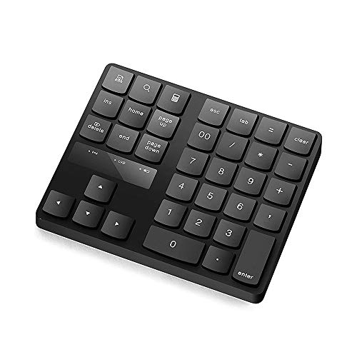 Clavier numérique sans fil 35 touches USB 2.4G pour ordinateur portable et PC bureau noir
