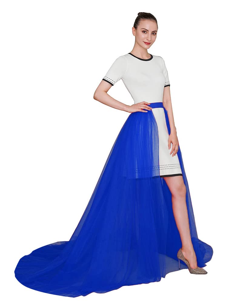 EllieWely Overskirt Short Front Long Back Party Tutu Tulle Skirt R05
