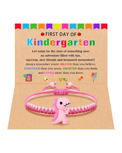 Image of Back to School Dinosaur Bracelet- First Day of School Kindergarten Preschool Gifts for Kids Boys Girls