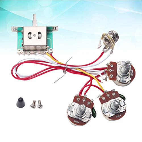 ARTIBETTER Guitarra Cablagem Kit 5 Way Toggle Switch Potenciômetro Volume 1 2 Tom 500K Pots