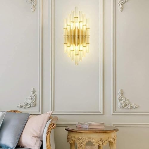 Applique murale en cristal design créatif dorée E14 - 3