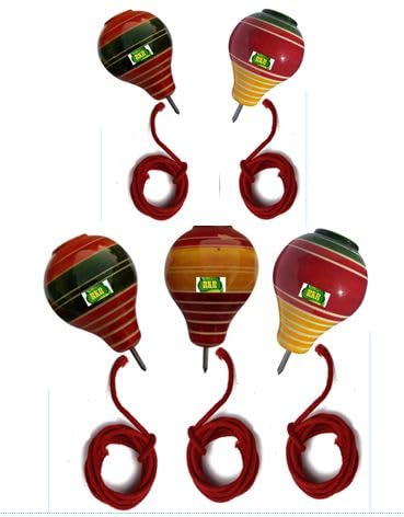 RKR KITCHEN Wooden Spinning Tops I lattoo I bambaram I buguri I bongaram with String I Multi Color I Pack of 5 (PACK of 5) (B0D6BZXJPV) Amazon Price History, Amazon Price Tracker