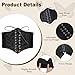 Eeuwigegelofte Womens Elastic Waist Belts Wide Elastic Lace Up Pirate Corset for Dress Dark Butterfly Renaissance Waist Cinch Belt between 100-140 lbs
