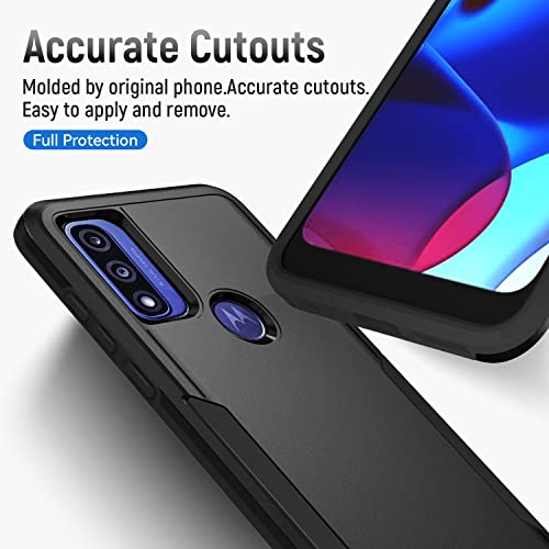 for Motorola Edge 2024 Phone case,Moto Edge Case with Screen Protector,Military-Grade Drop Protection Dual Layer Rubber Armor Bumper Rugged Hard Cover for (Black, G Play 2023/G Pure) by Biriwzit - Used condition - Image 6